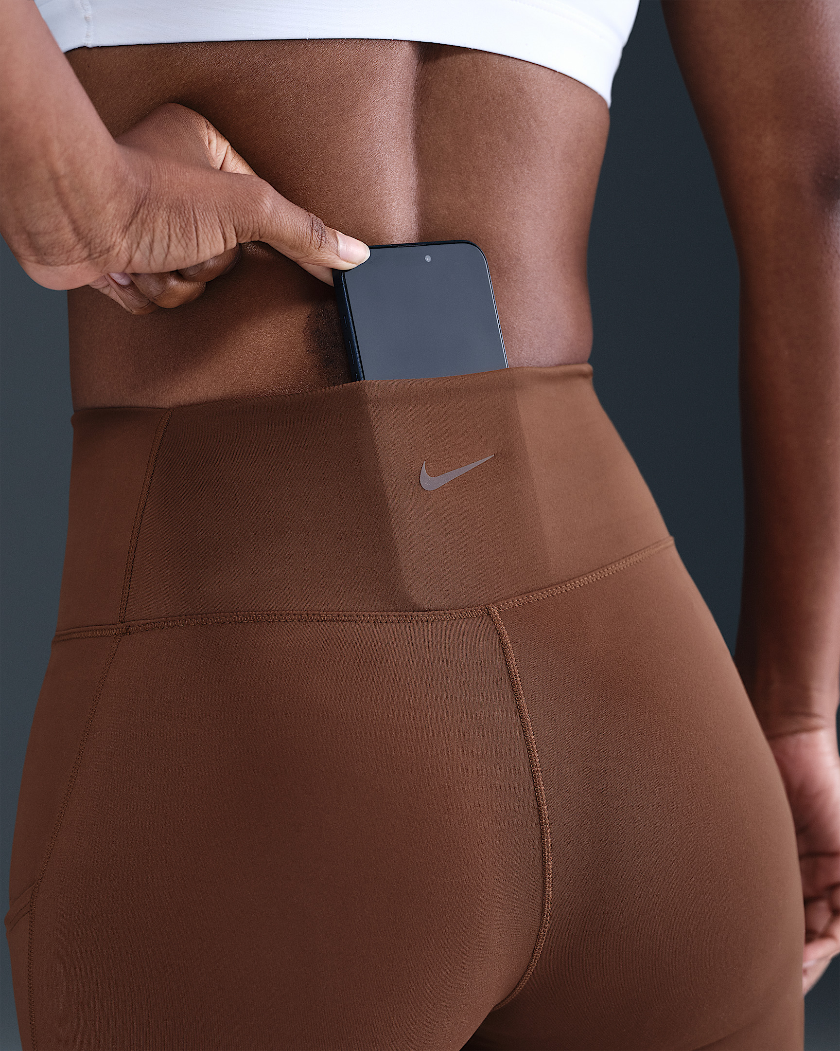 Nike One Women's High-Waisted 8" Biker Shorts with Pockets - 6