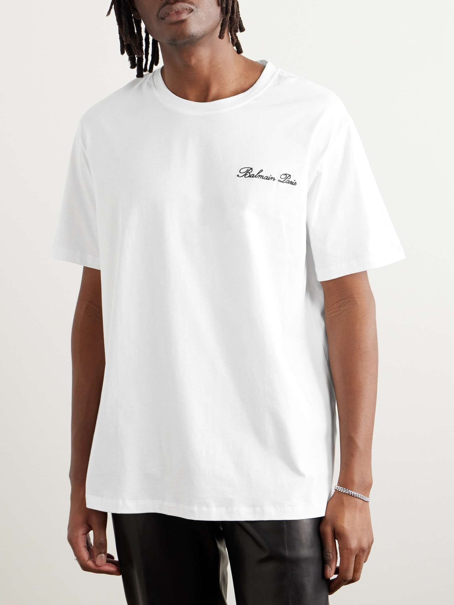 Logo-Embroidered Cotton-Jersey T-Shirt - 3
