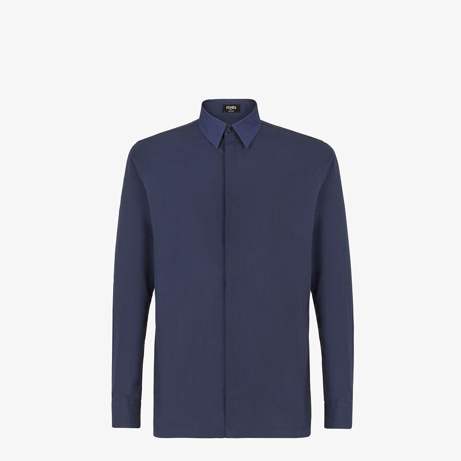 Blue cotton shirt - 1