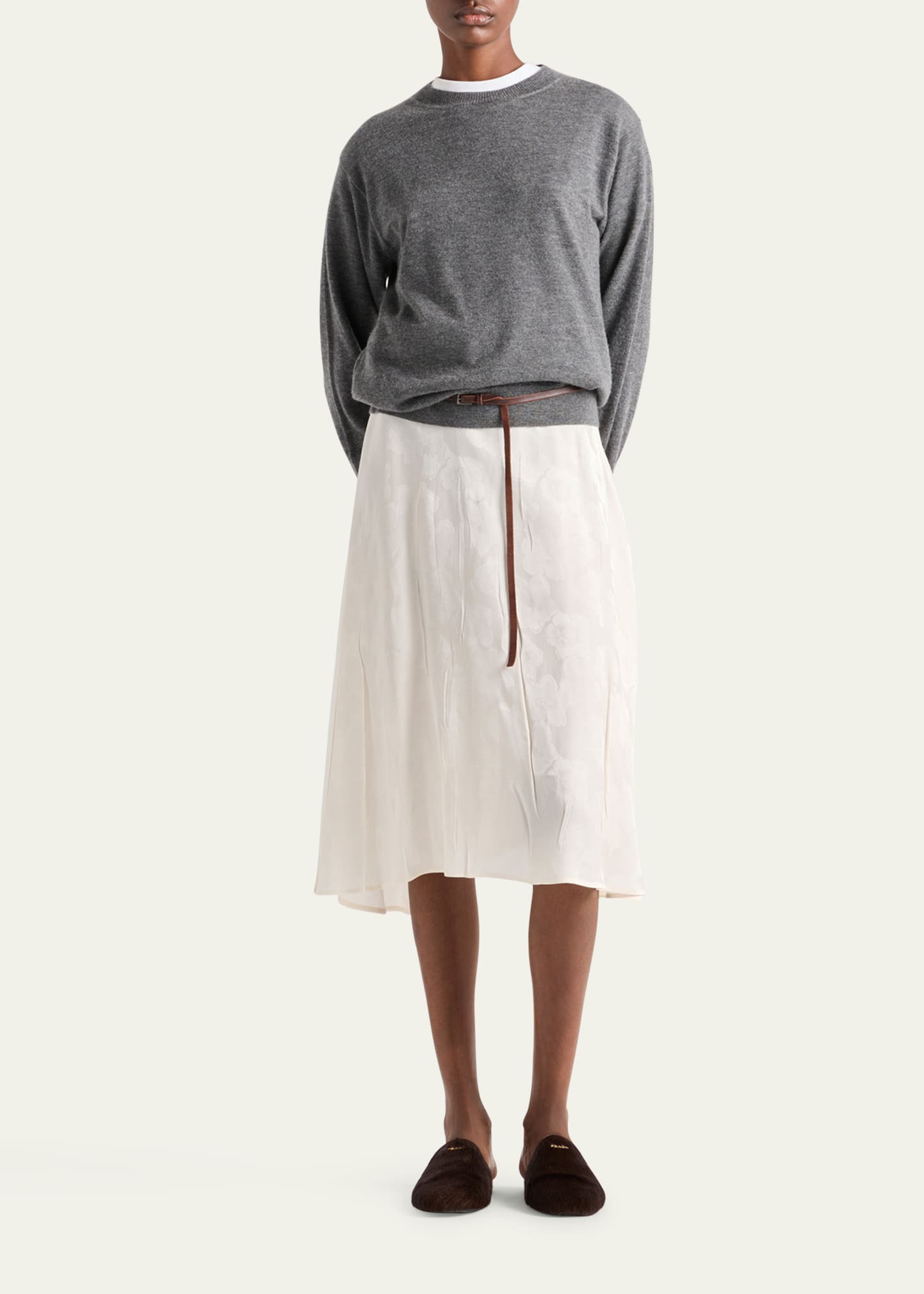 Superfine Cashmere Knit Crewneck Sweater - 2