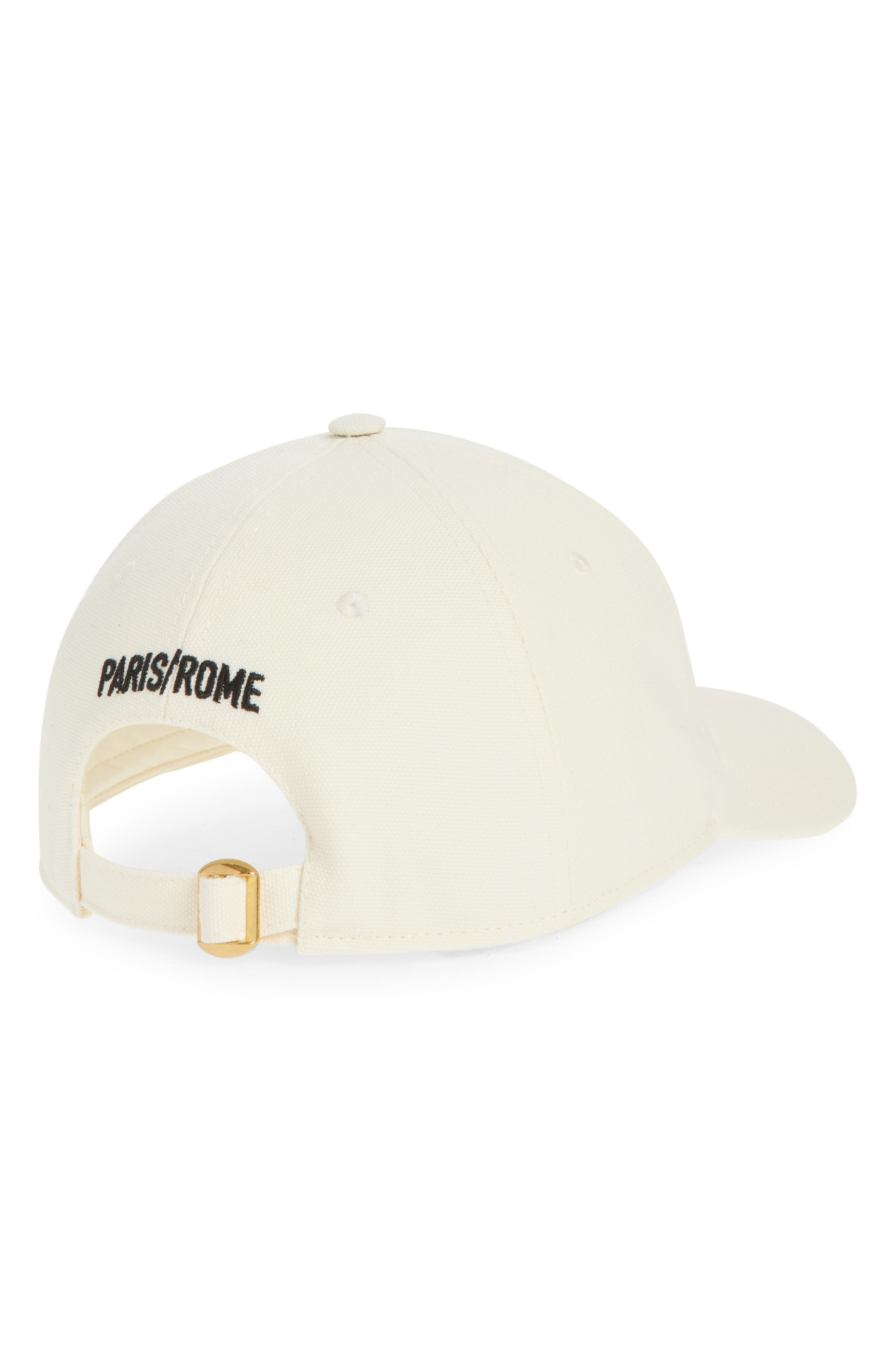Valentino Garavani Chez Valentino Embroidered Baseball Cap in Ivory/Black at Nordstrom - 2