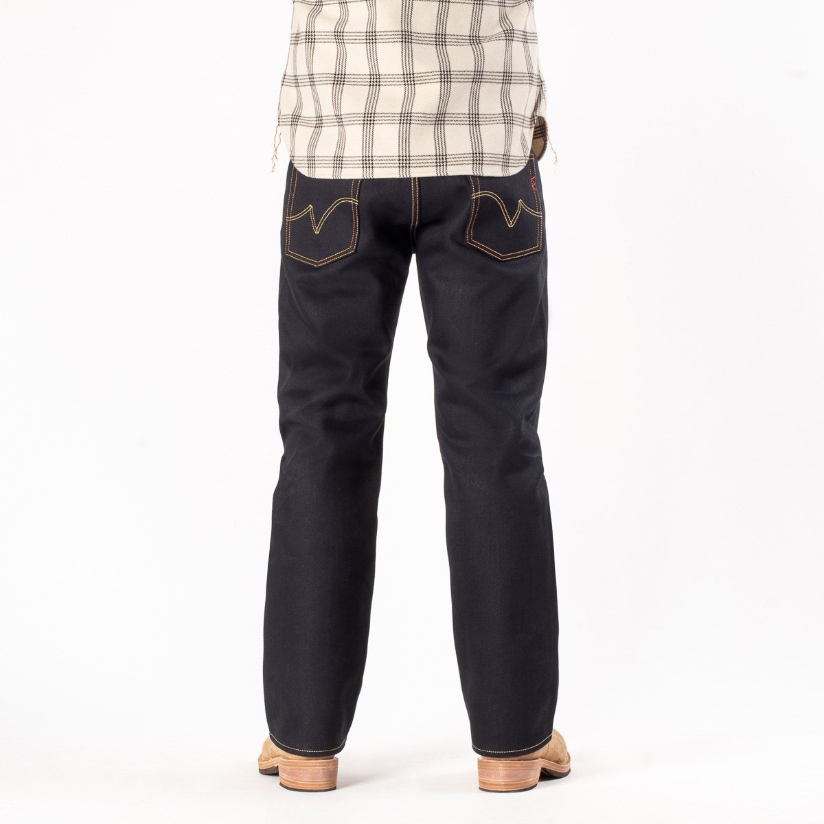 IH-634-XHSib 25oz Selvedge Denim Straight Cut Jeans - Indigo/Black - 3