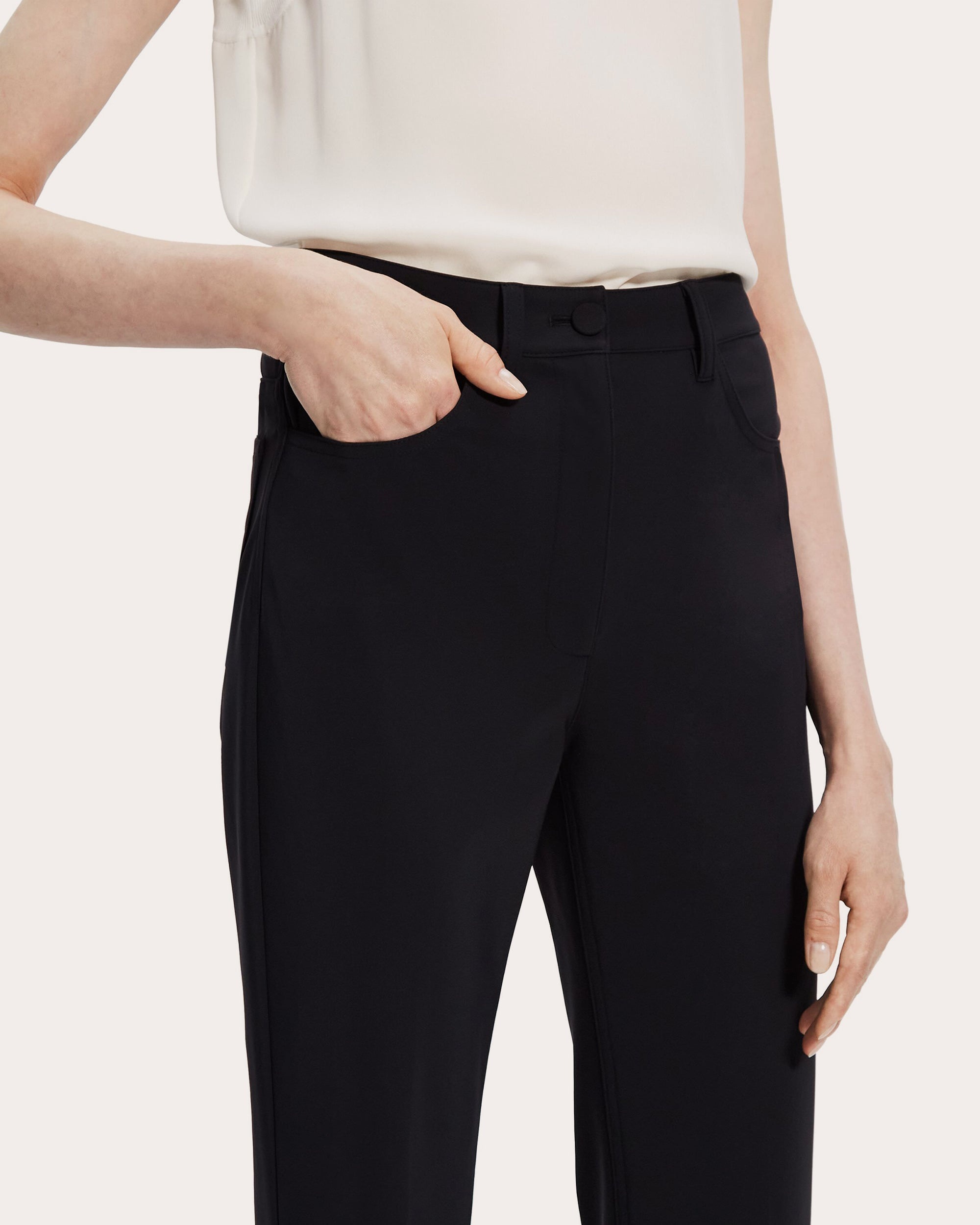Demitria High-Waist Ponte Flare Pants - 4