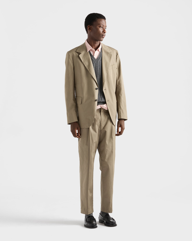 Prada Single-breasted cotton jacket outlook