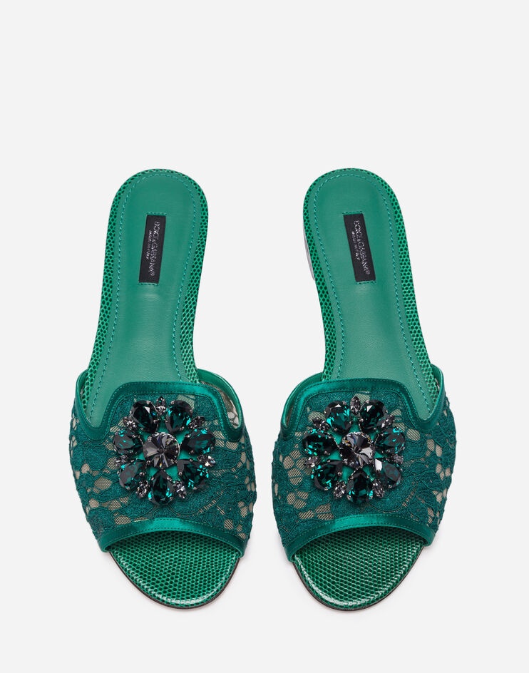 Slippers in lace with crystals - 3