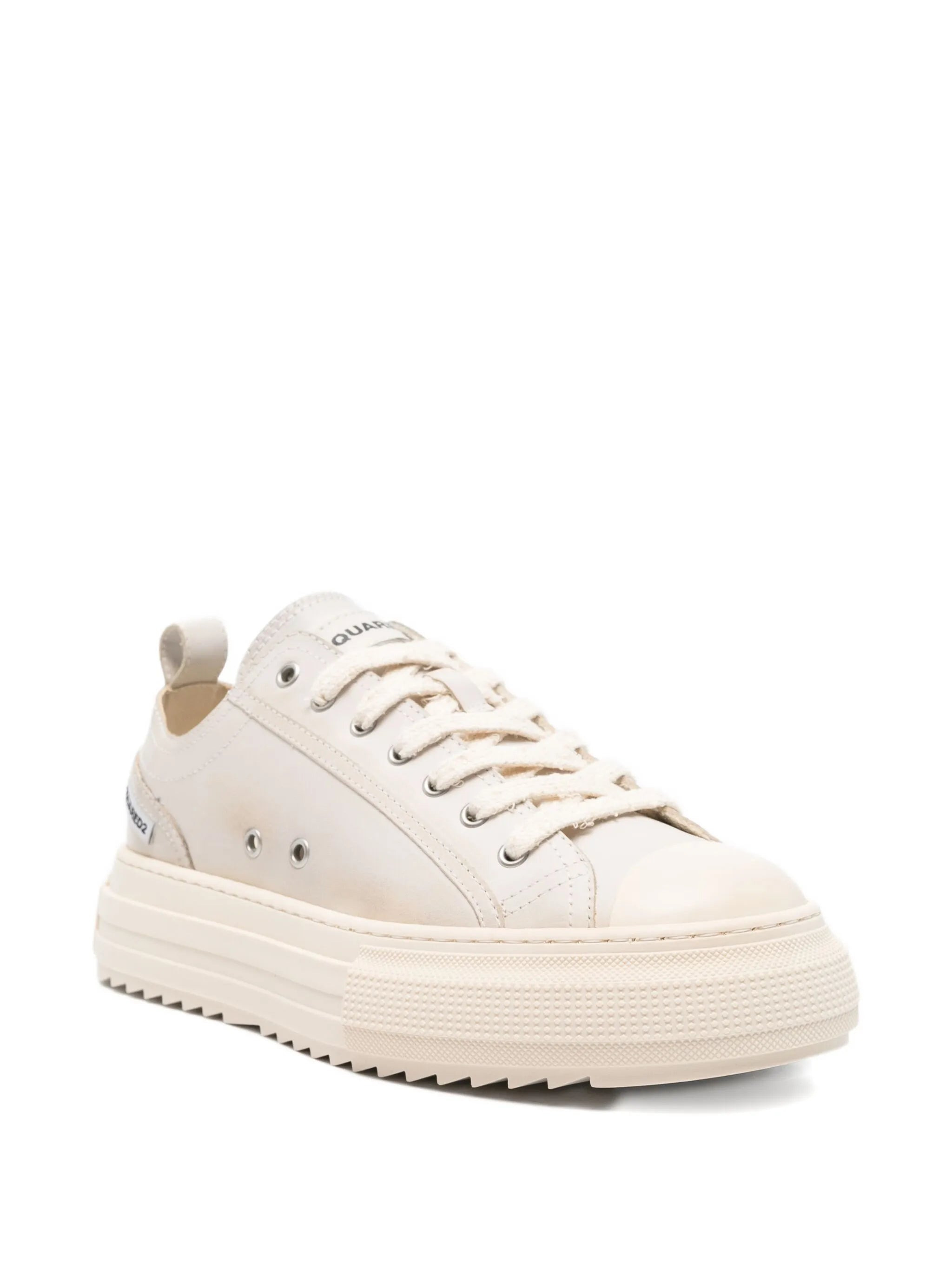Dsquared2 Leather Platform Trainers - 3
