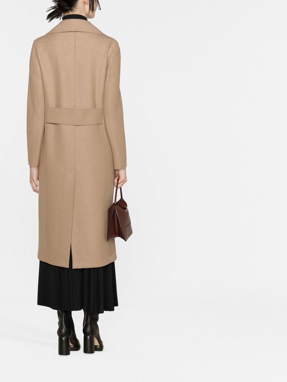 double-breasted virgin wool coat - 4