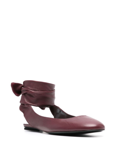 THE ATTICO Cloe leather ballerina shoes outlook