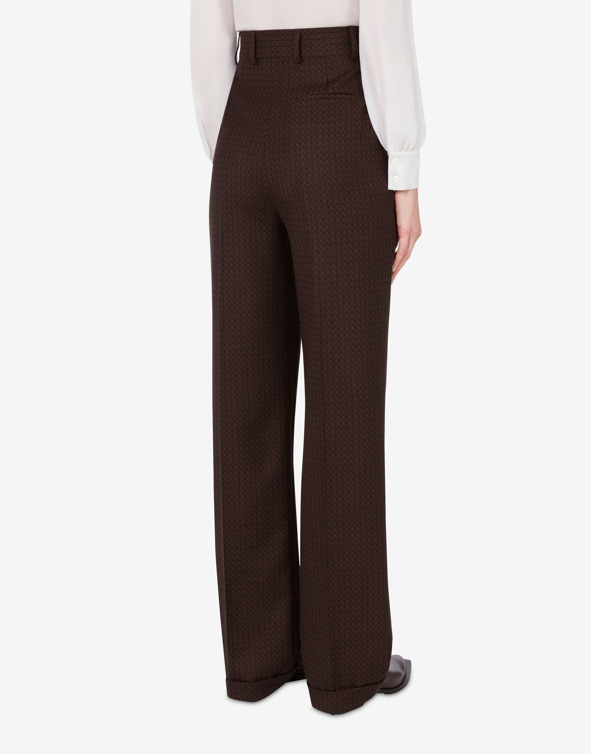 TROUSERS IN JACQUARD WOOL PEACE - 4