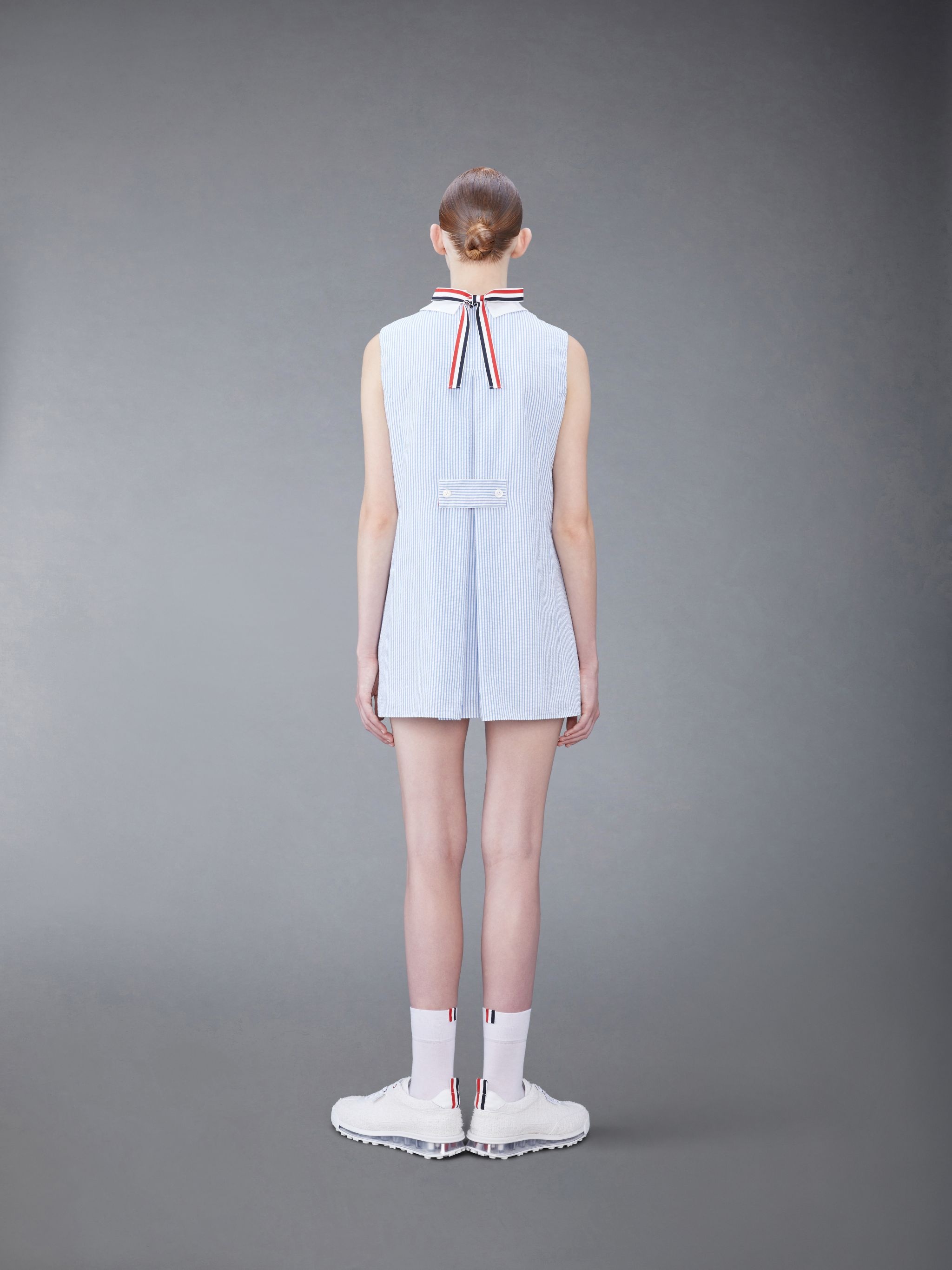 striped cotton-seersucker minidress - 3