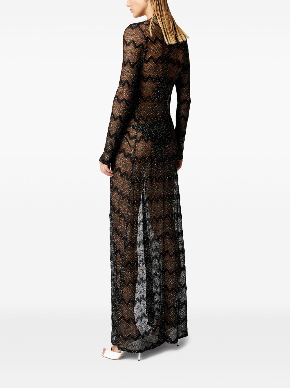 zigzag lamé cover-up - 4