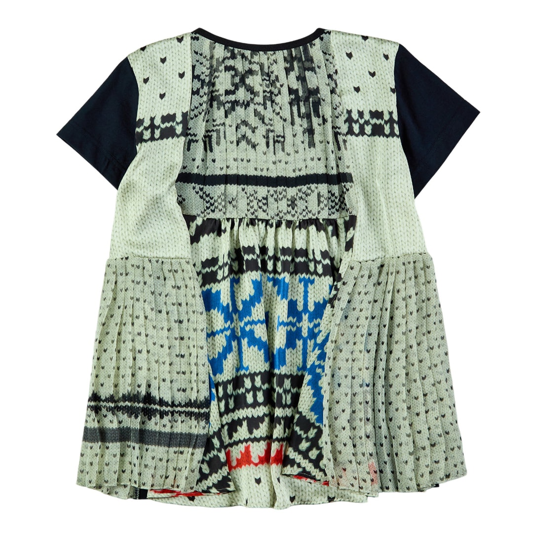 Pattern Knit Print Cotton Jersey Tee - 2