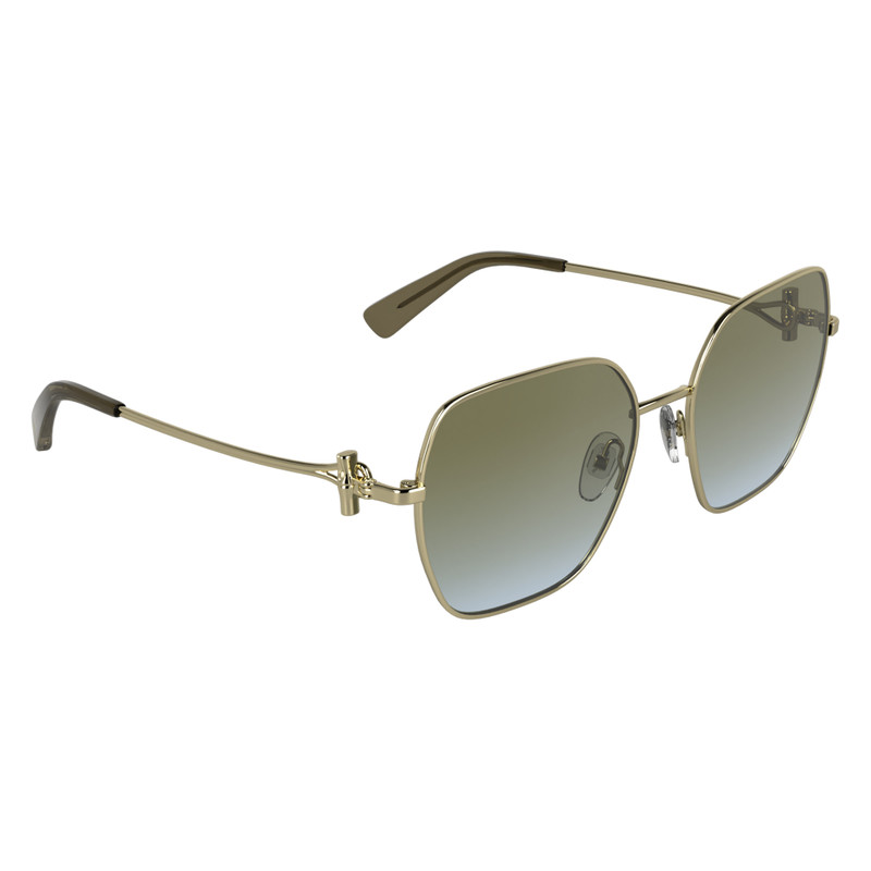 Longchamp Sunglasses Gold/Khaki - Metal outlook