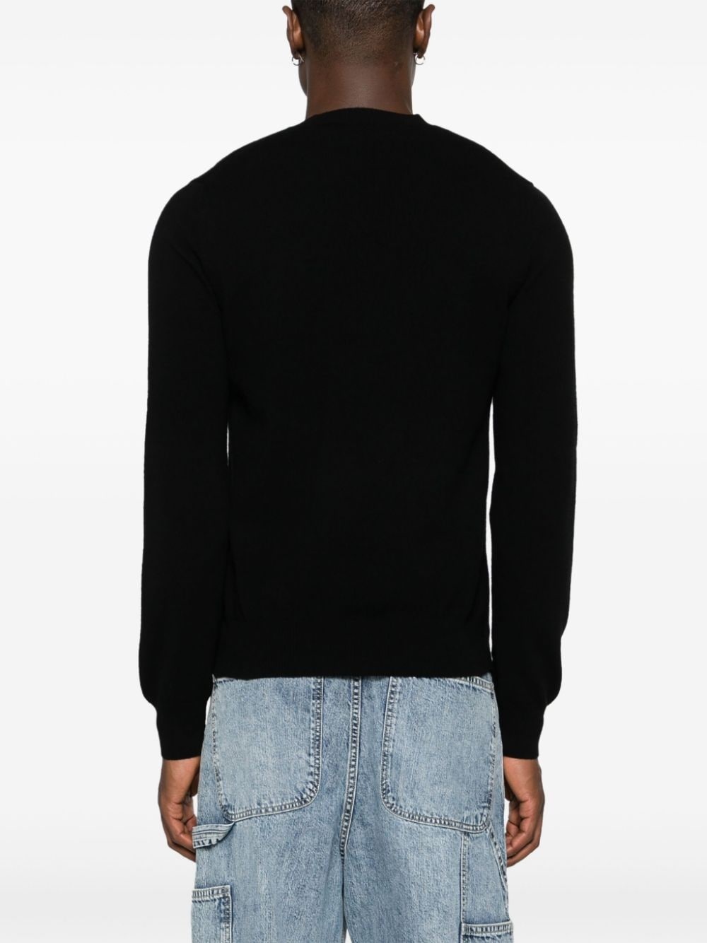 Heart-patch wool jumper - 5