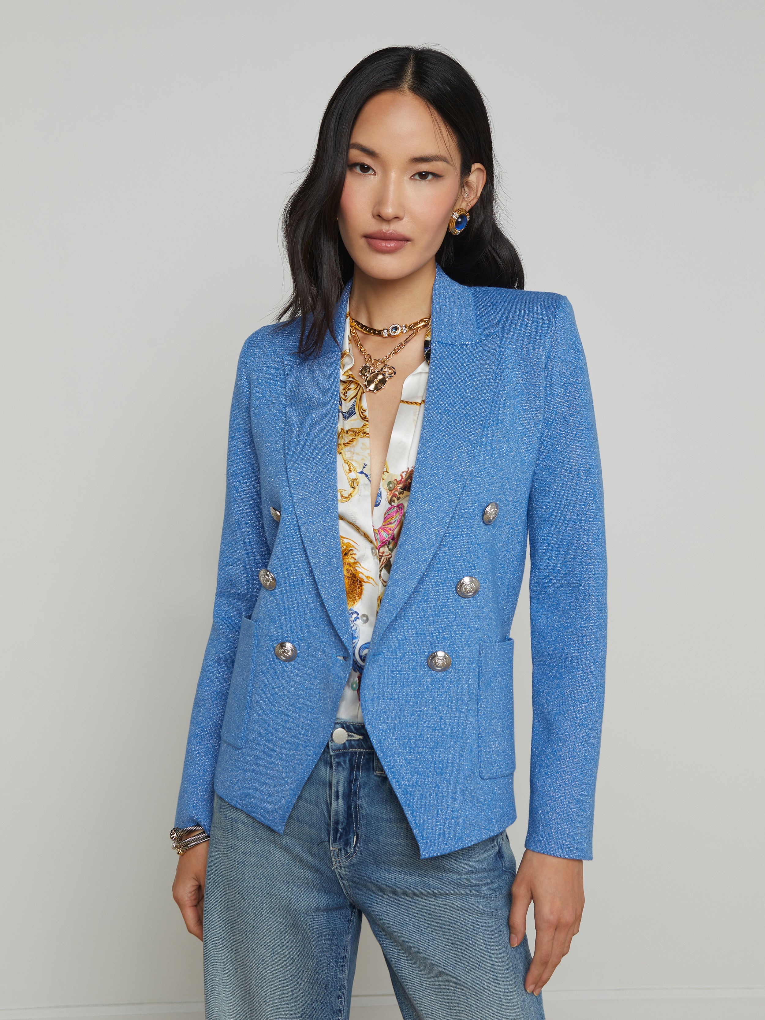 Kenzie Metallic Knit Blazer - 2