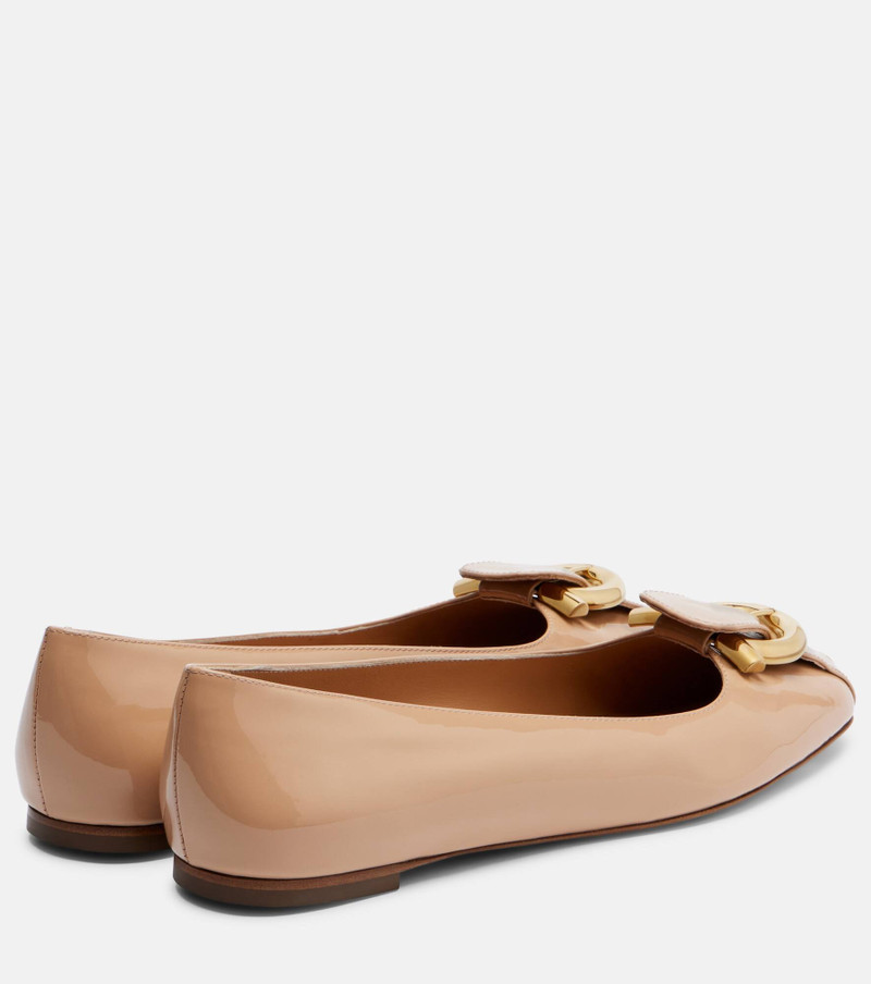 FERRAGAMO Oxide patent leather ballet flats outlook