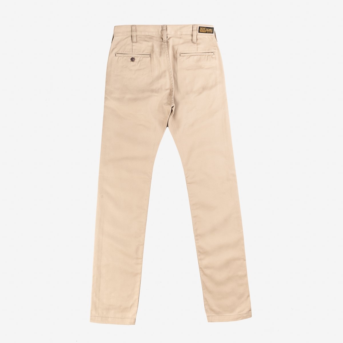IH-721-KHA 9oz Mercerised Selvedge Cotton Slim Tapered Chinos - Khaki - 5