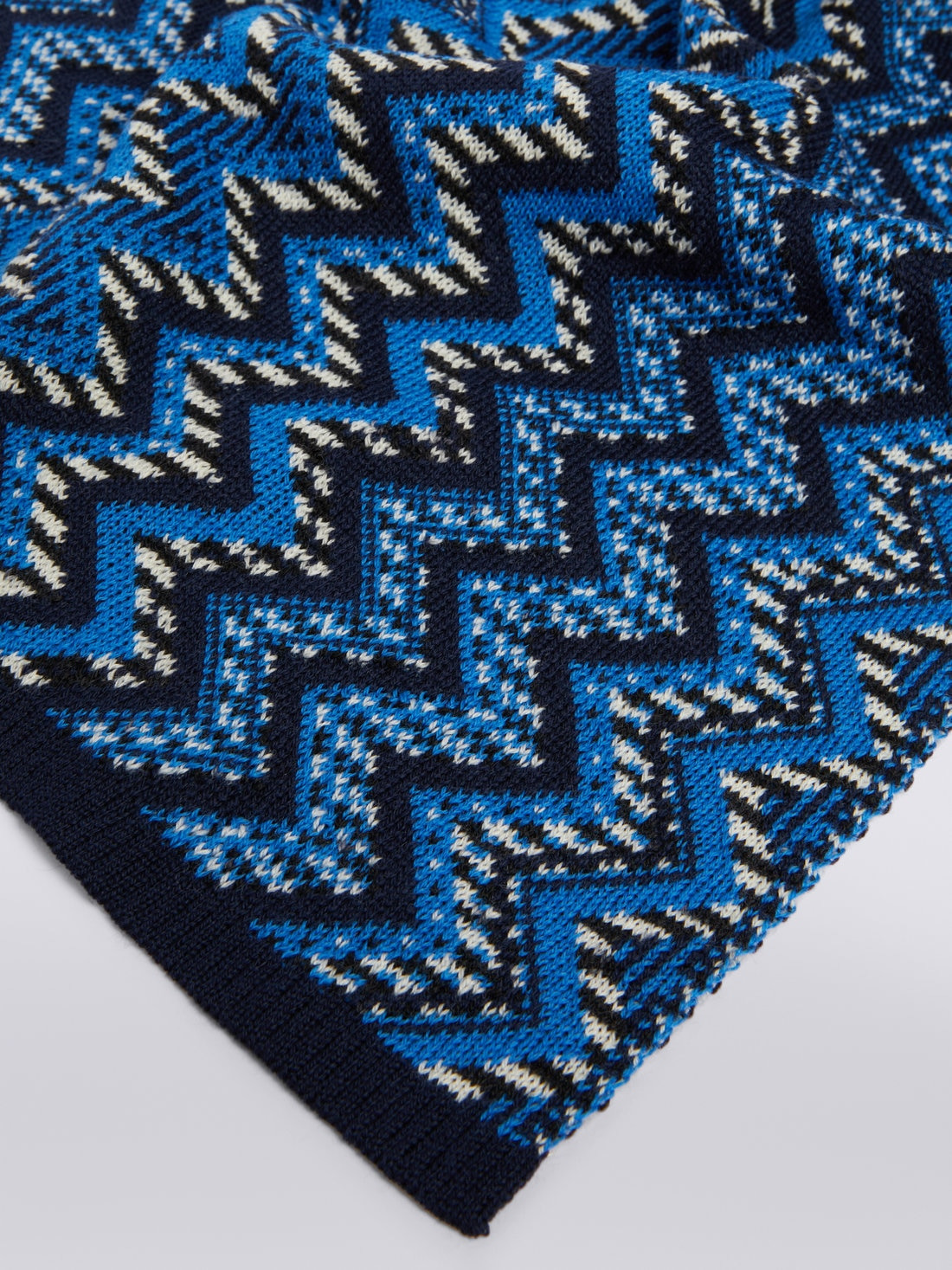 Zigzag wool knit scarf - 2
