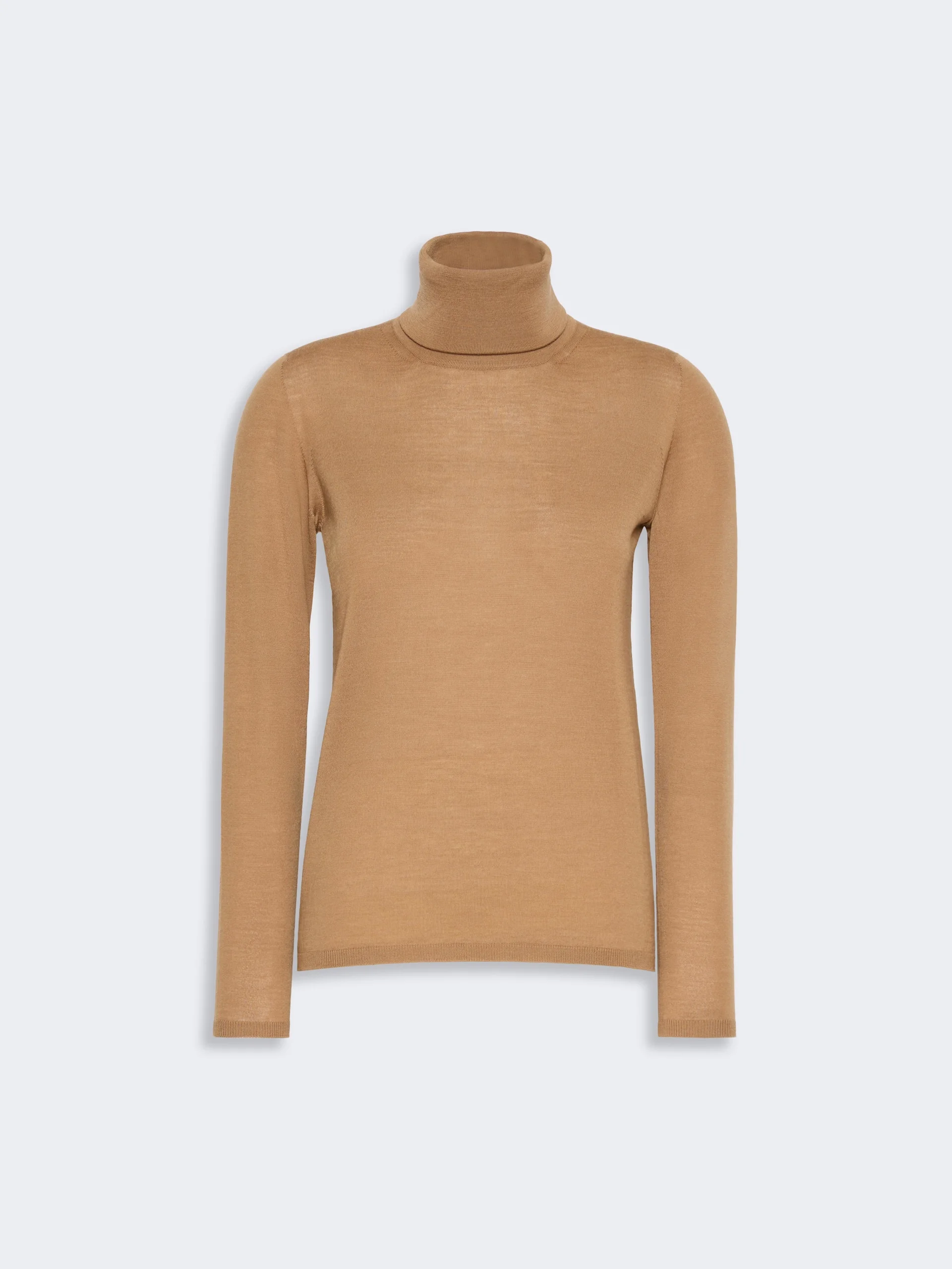 SALUTO Wool yarn polo-neck sweater - CAMEL - 1