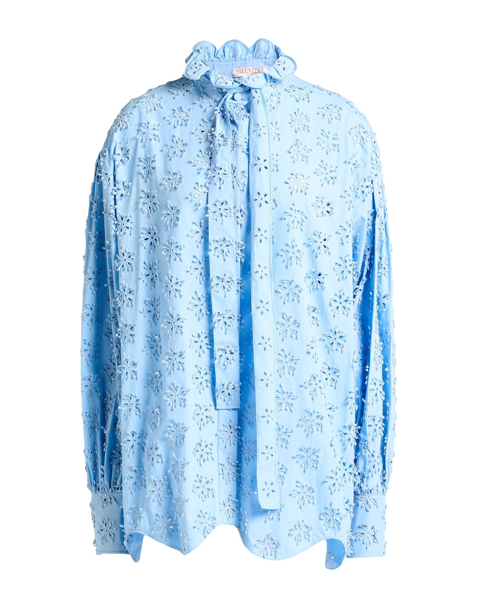 Sky blue Women's Lace Shirts & Blouses - 1