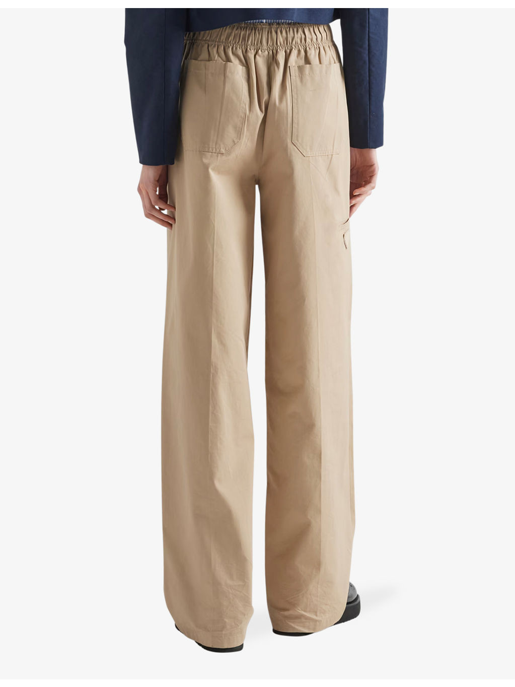 Wide-leg cotton-poplin trousers - 4
