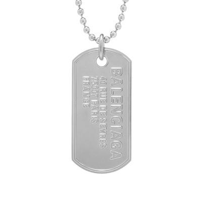 BALENCIAGA Balenciaga Punk Tag ID Chain Necklace outlook