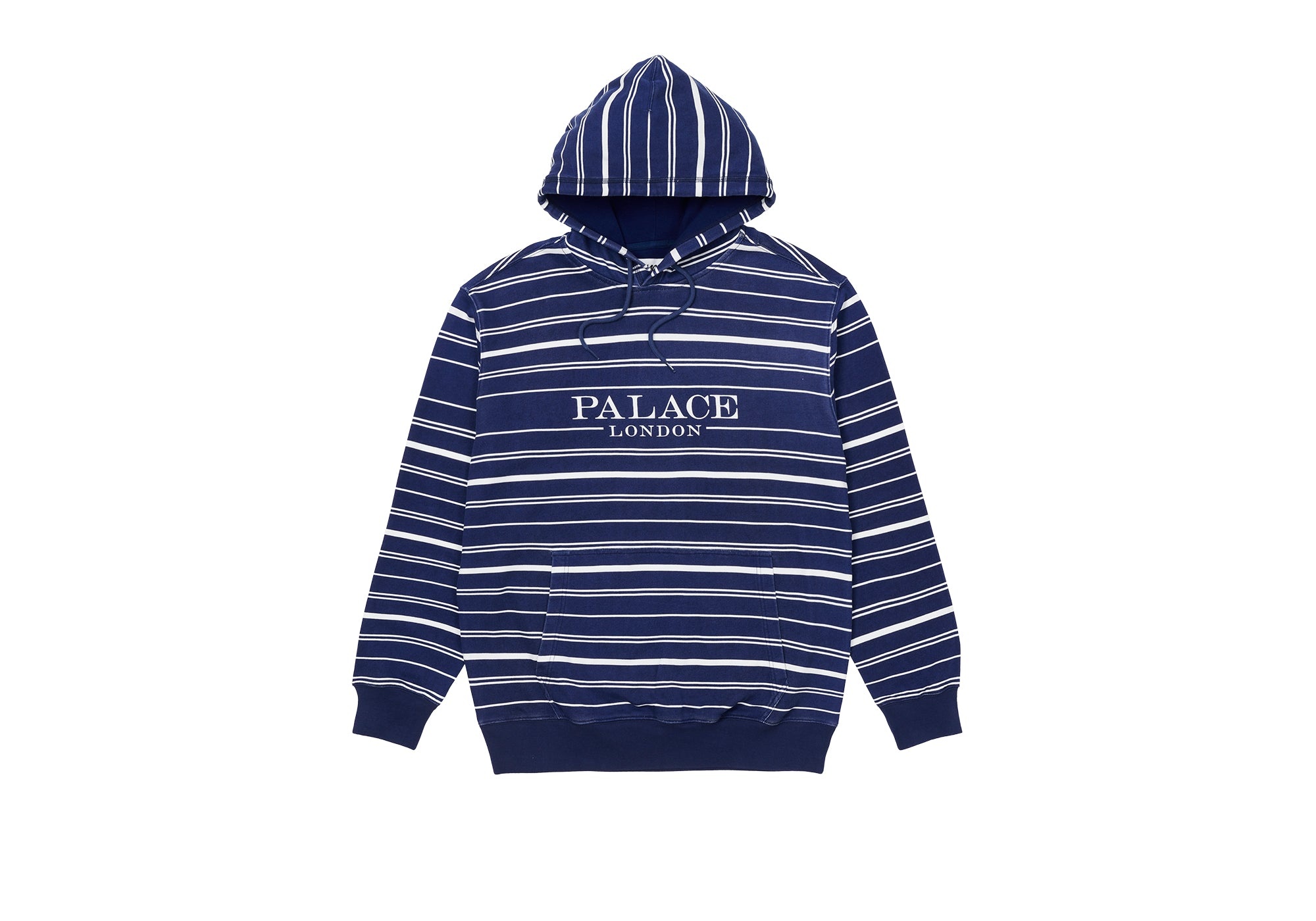 PRINTED STRIPE HOOD NAVY - 1