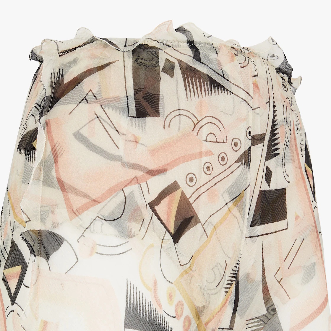 Multicolor printed chiffon pants - 3