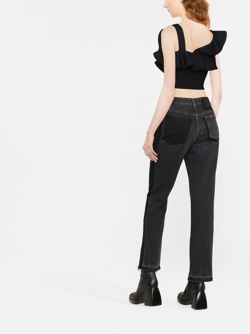 high-waist bootcut jeans - 4