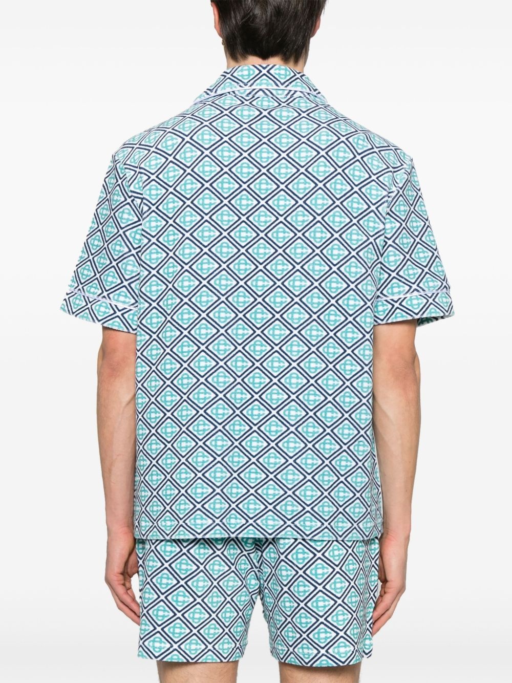 monogram towelling shirt - 4
