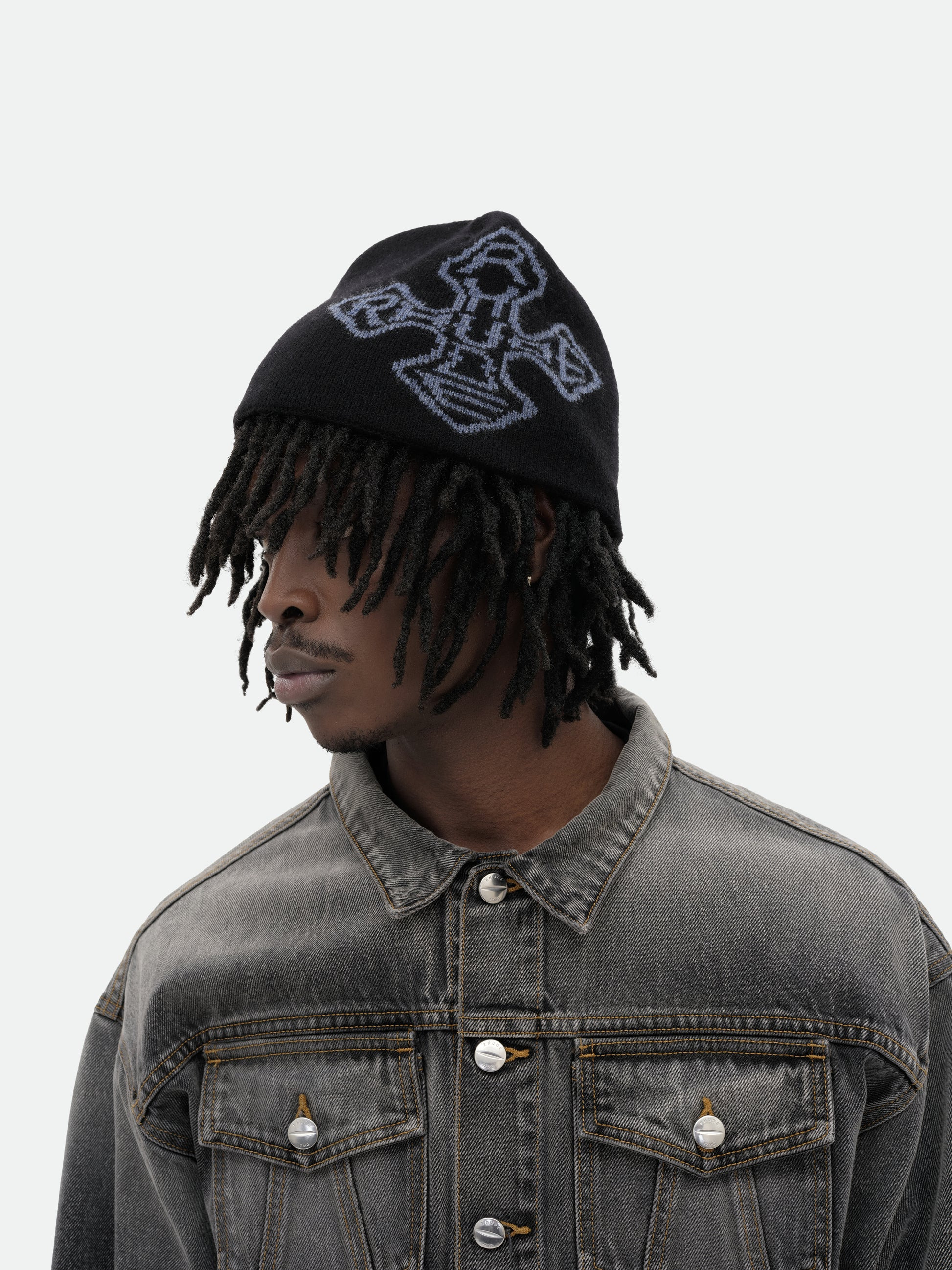 CROSS LOGO KNITTED BEANIE - 4