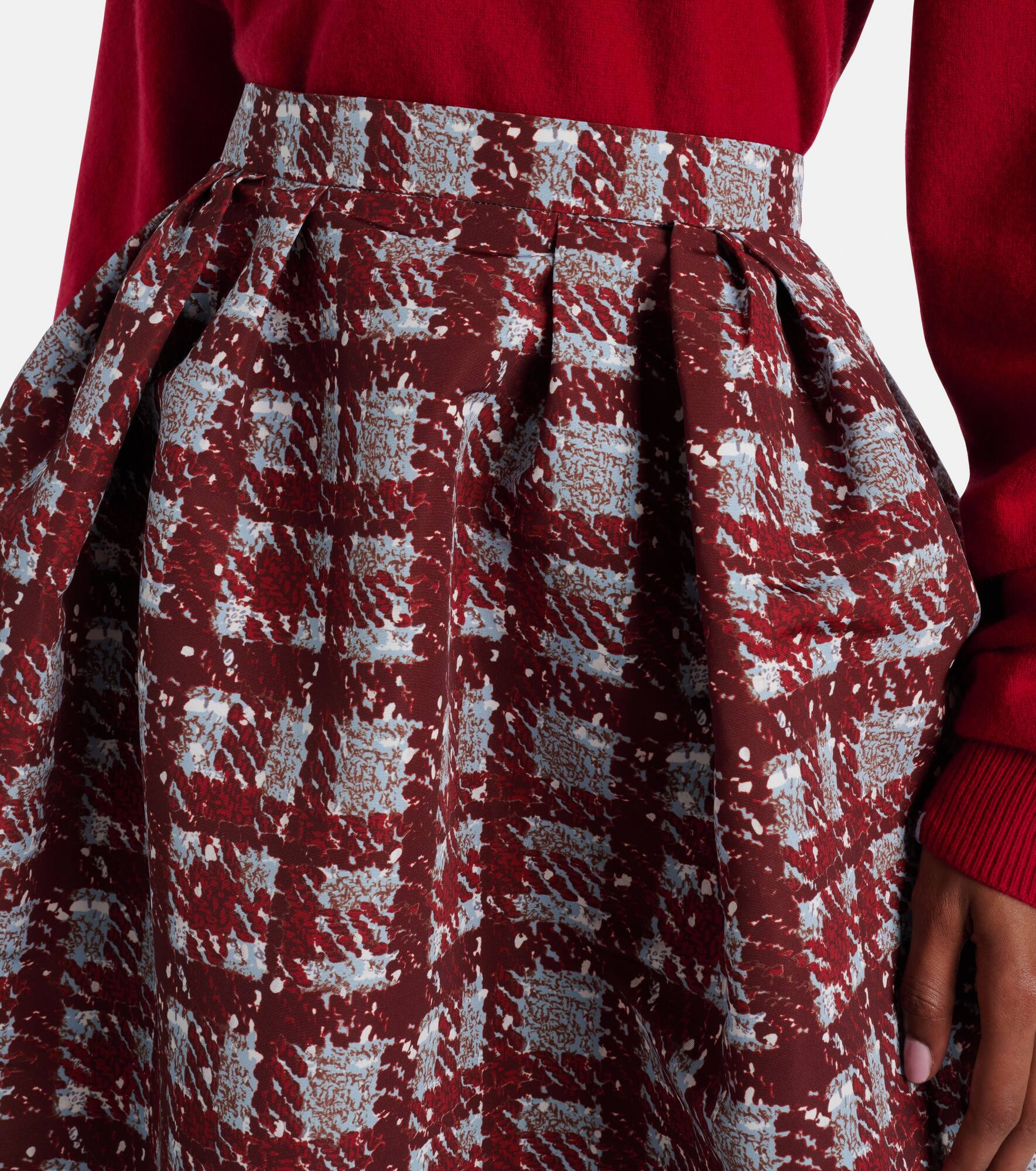 Plaid faille midi skirt - 4