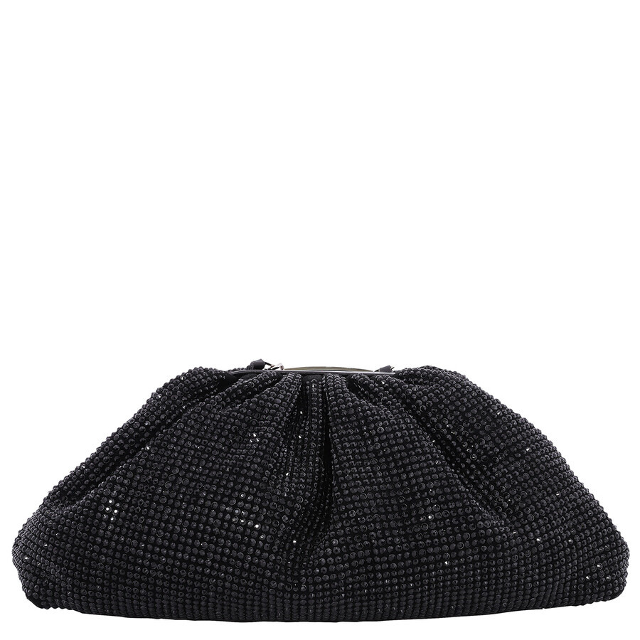 Philipp Plein Crystal Embroidered Mini Pillow Clutch Bag - 4