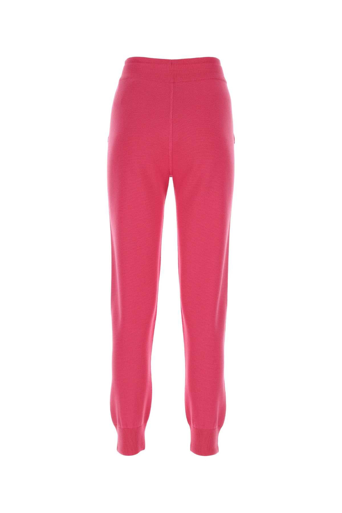 Moncler Women Fuchsia Wool Joggers - 2
