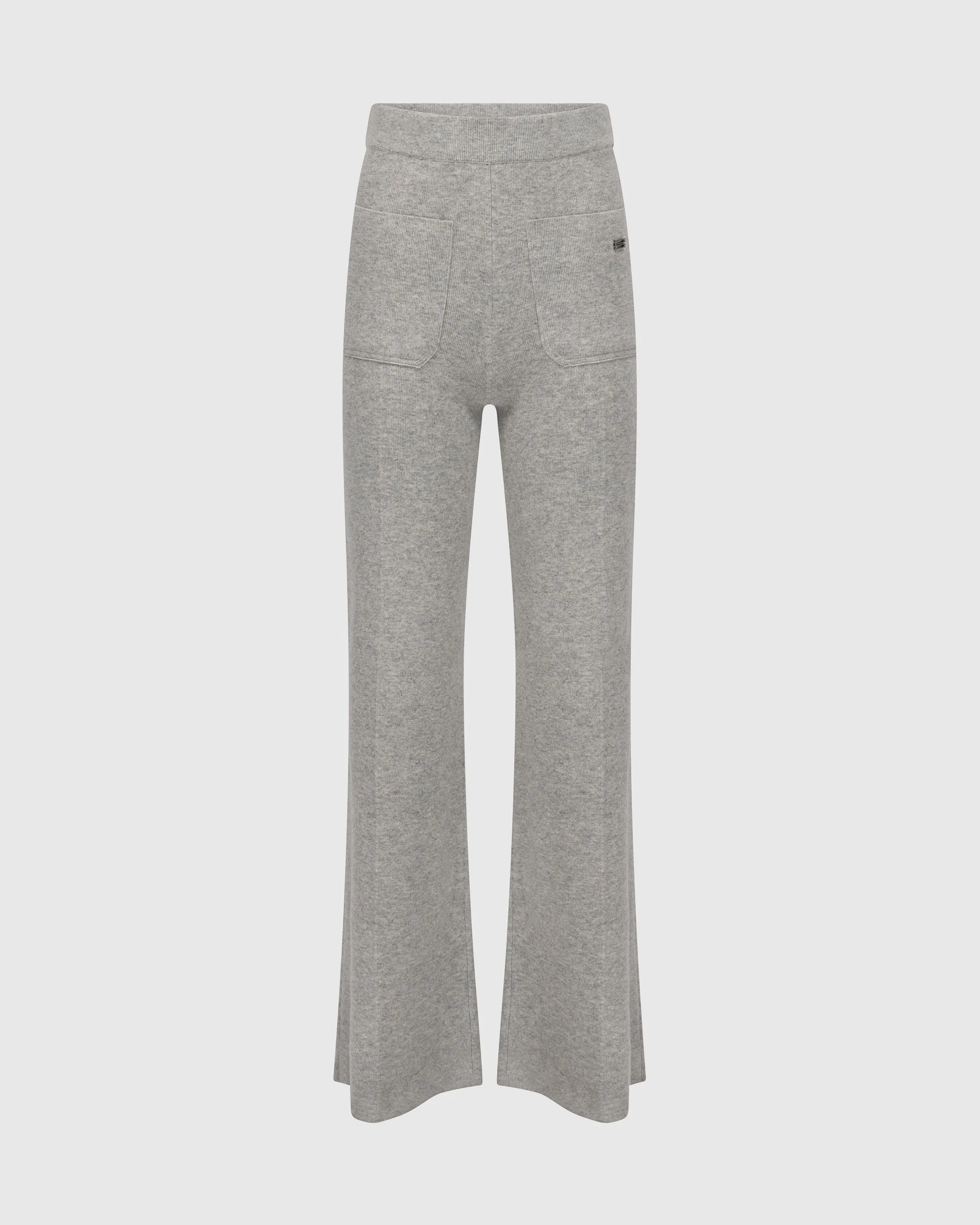 Alina Knitted Trouser In Light Grey - 1
