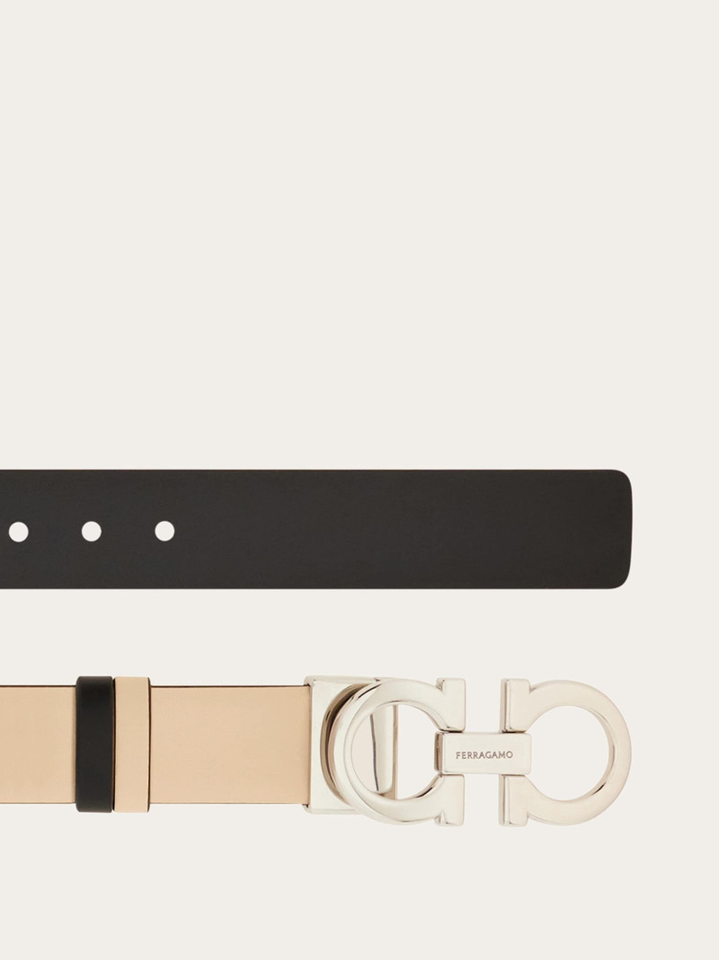 FERRAGAMO Reversible and adjustable Gancini belt outlook