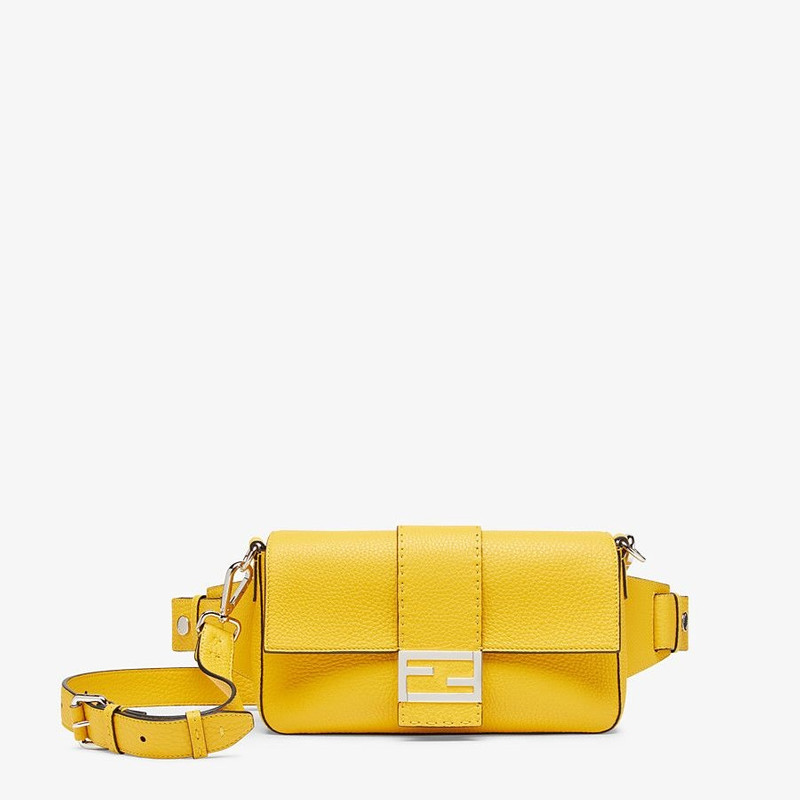 Yellow leather bag 1
