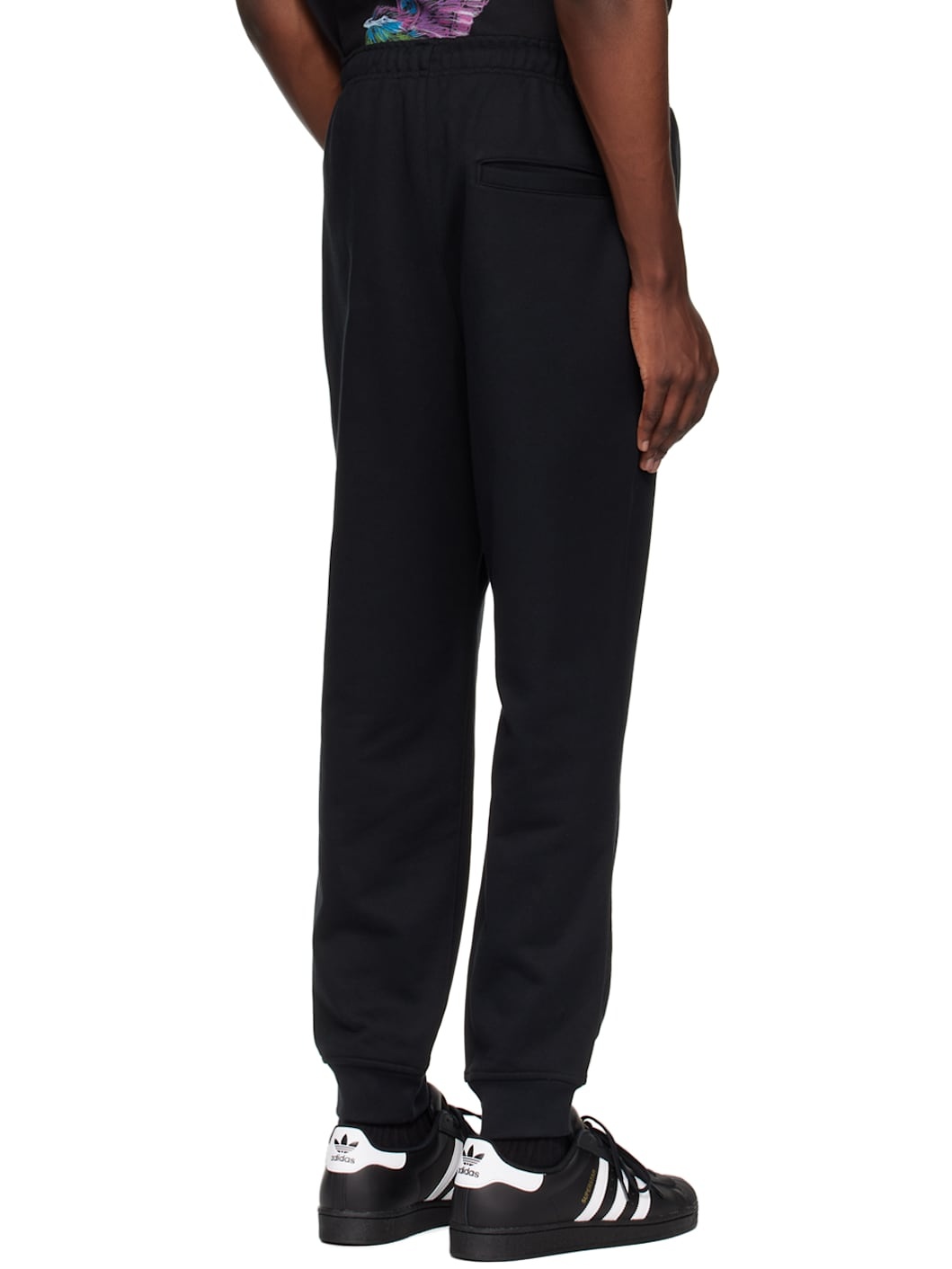 Black Cuffed Sweatpants - 3