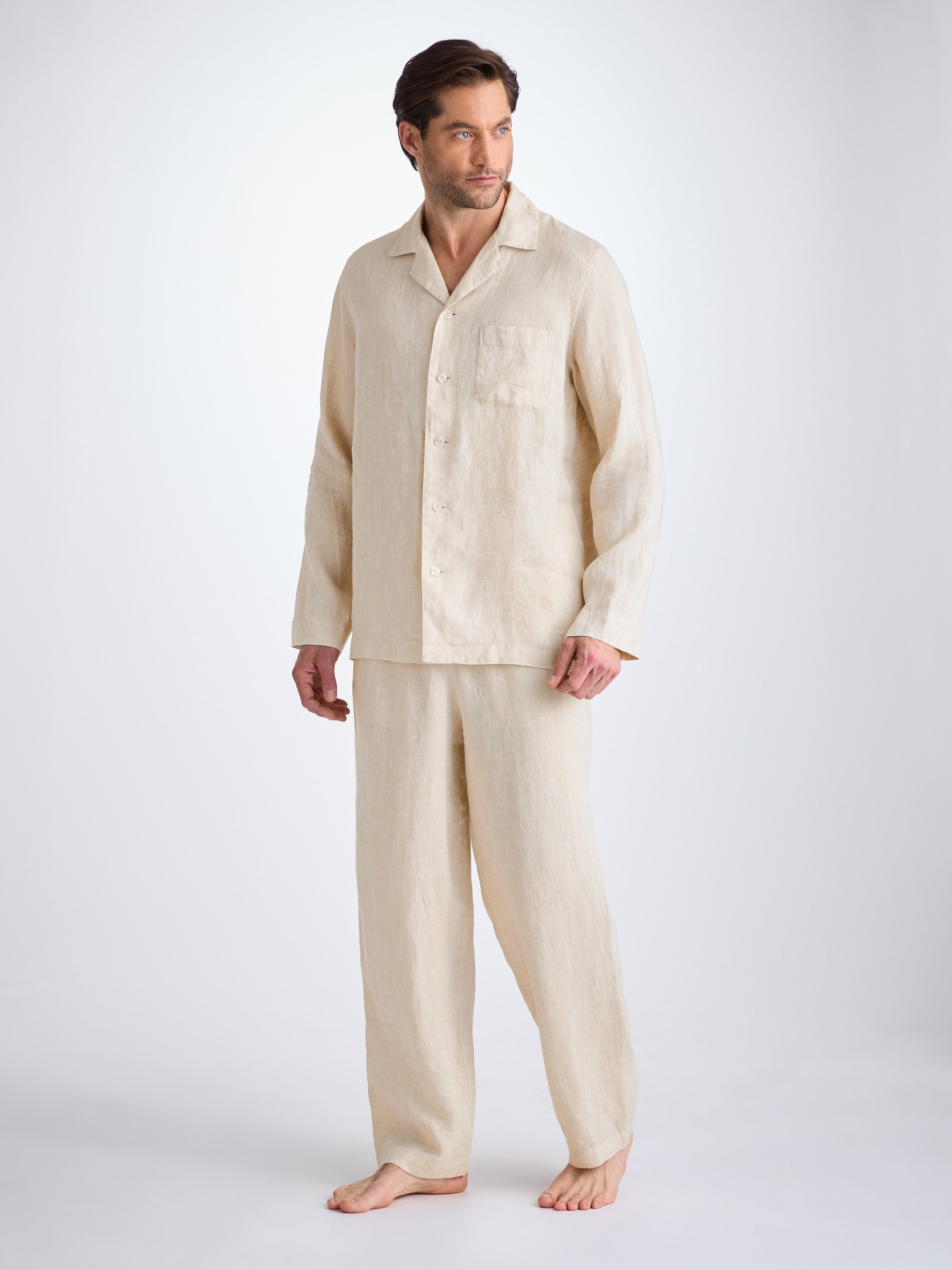 Men's Pajamas Sicily Linen Sand - 3
