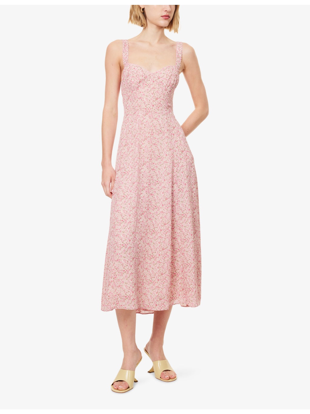 Lela Floral-Print Georgette Midi Dress - 3
