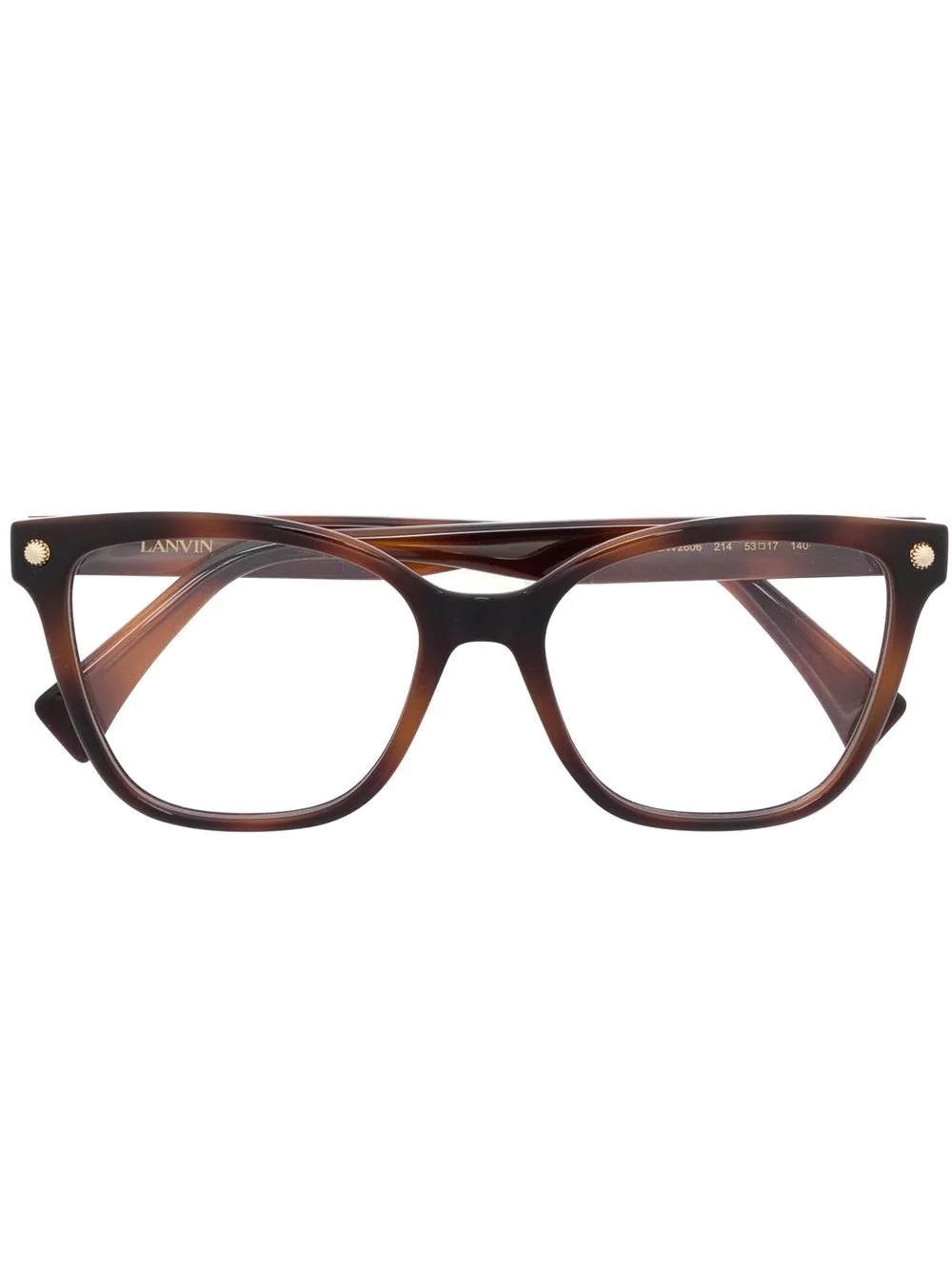 tortoiseshell-effect square glasses - 1