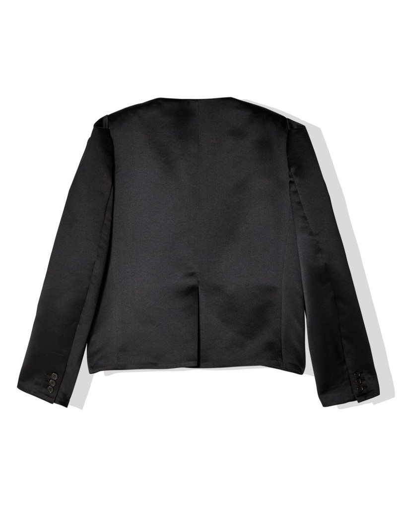 Noir Kei Ninomiya satin single-breasted blazer outlook