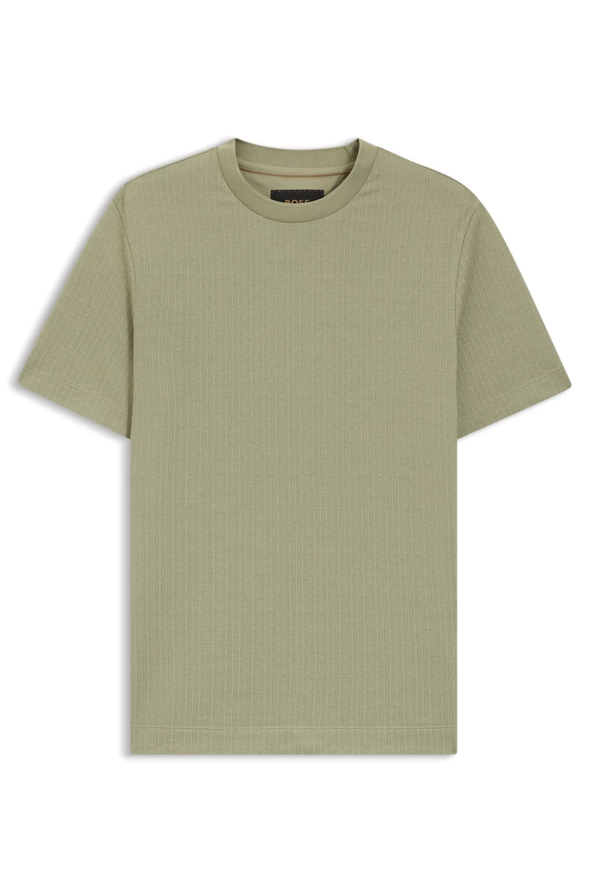 COTTON-SILK T-SHIRT WITH GEOMETRIC JACQUARD - 1