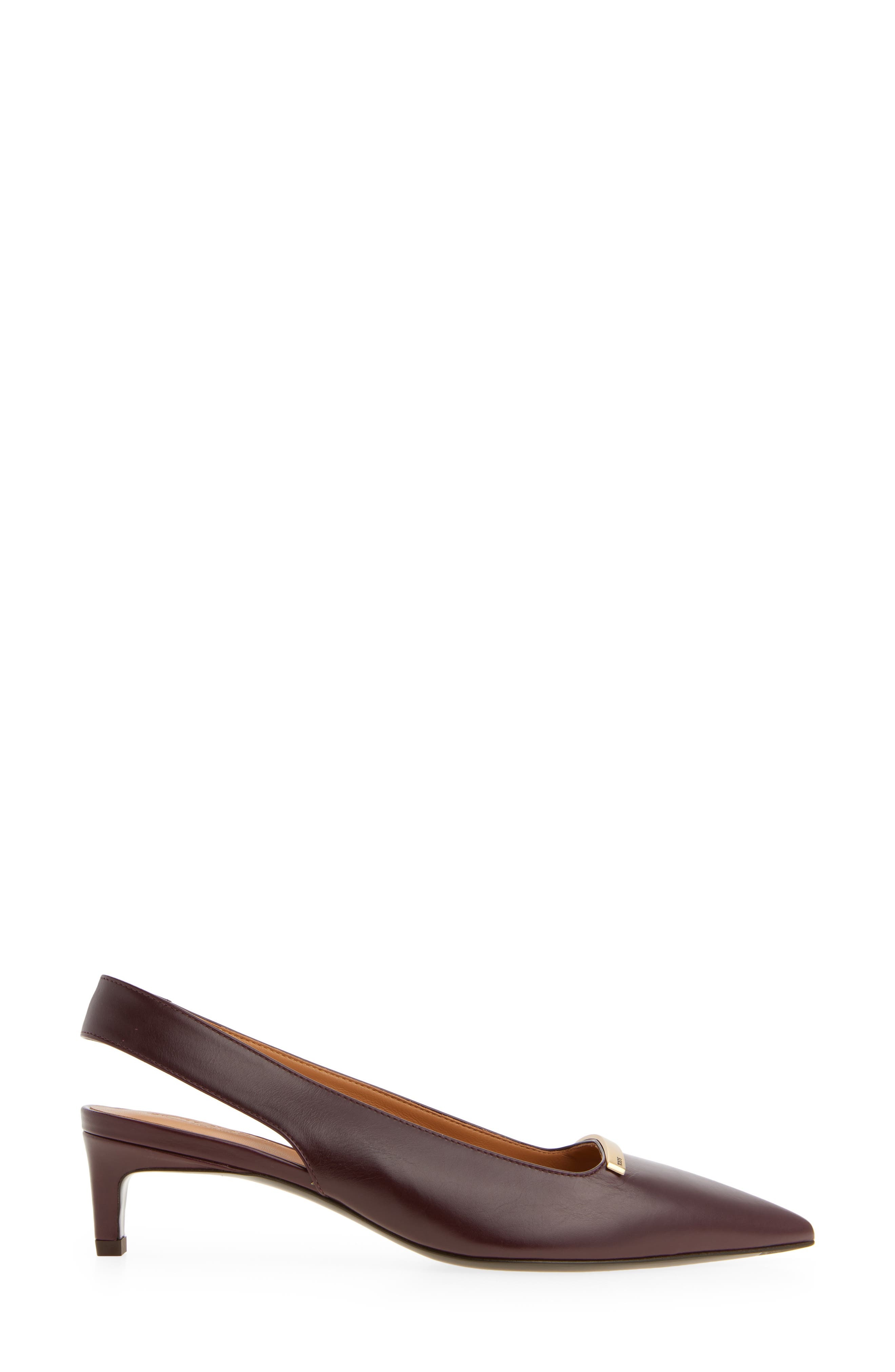 Tod's Pointed Toe Kitten Heel Slingback Pump in Kraft Chiaro at Nordstrom - 3