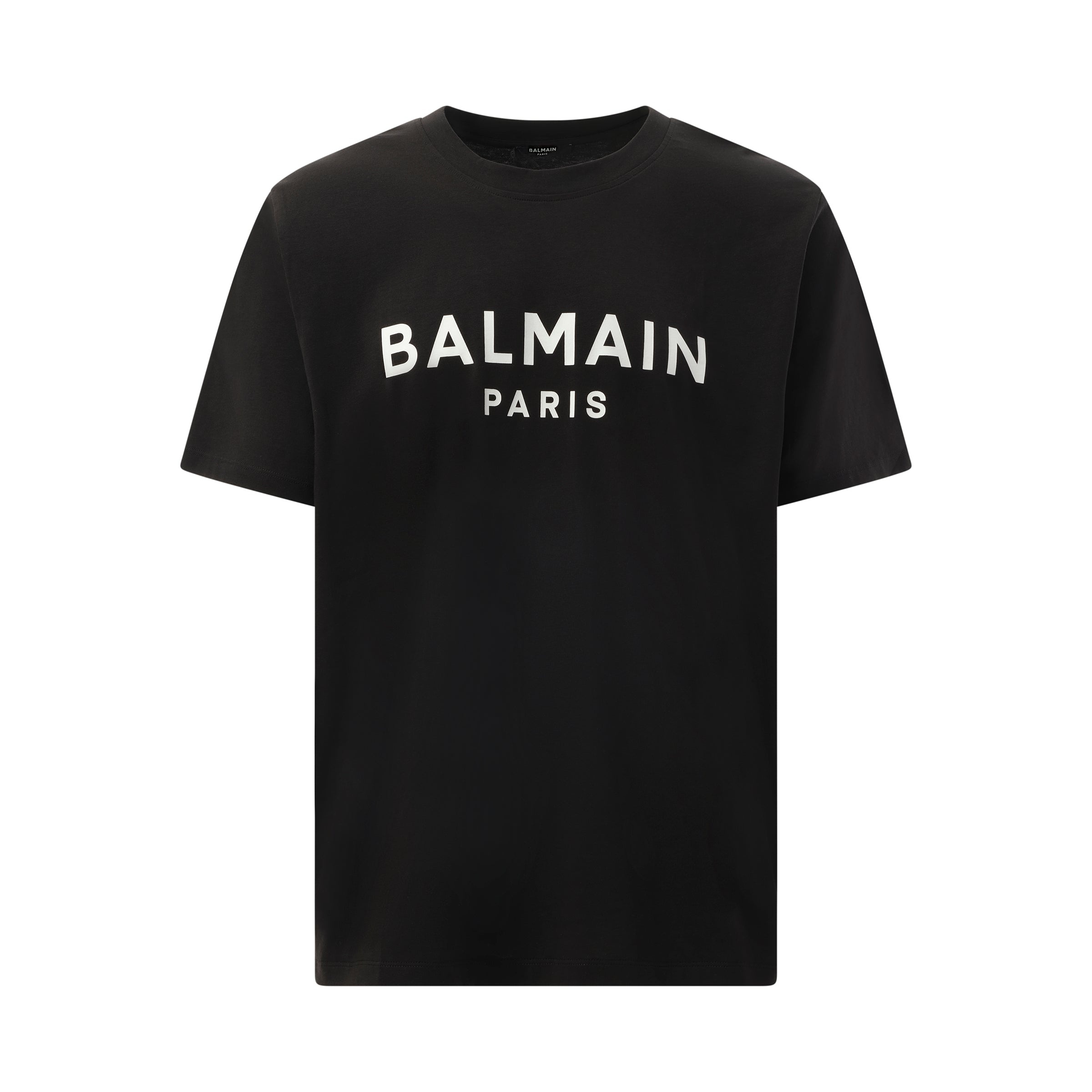 Balmain Print Reg Fit T-Shirt in Black/White - 2