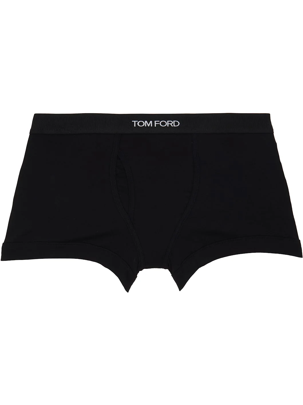 Two-Pack Black Cotton Boxer Briefs - 1