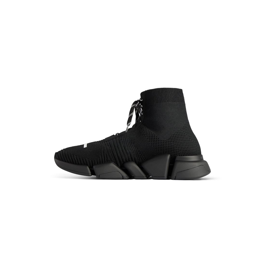 Men's Speed 2.0 Lace-up Recycled Knit Sneaker in Black - 4