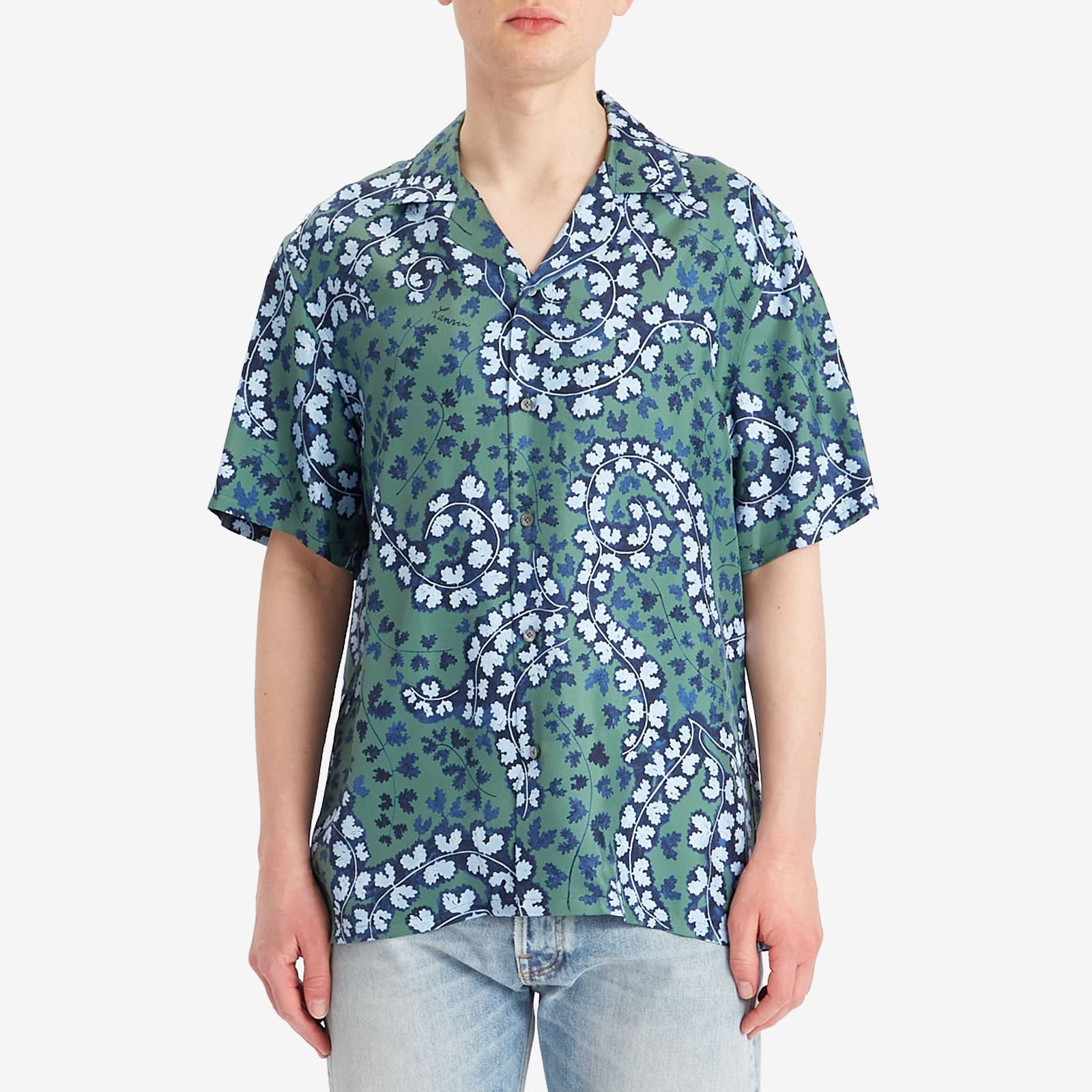 Lanvin Rateau Print Silk Bowling Shirt - 2