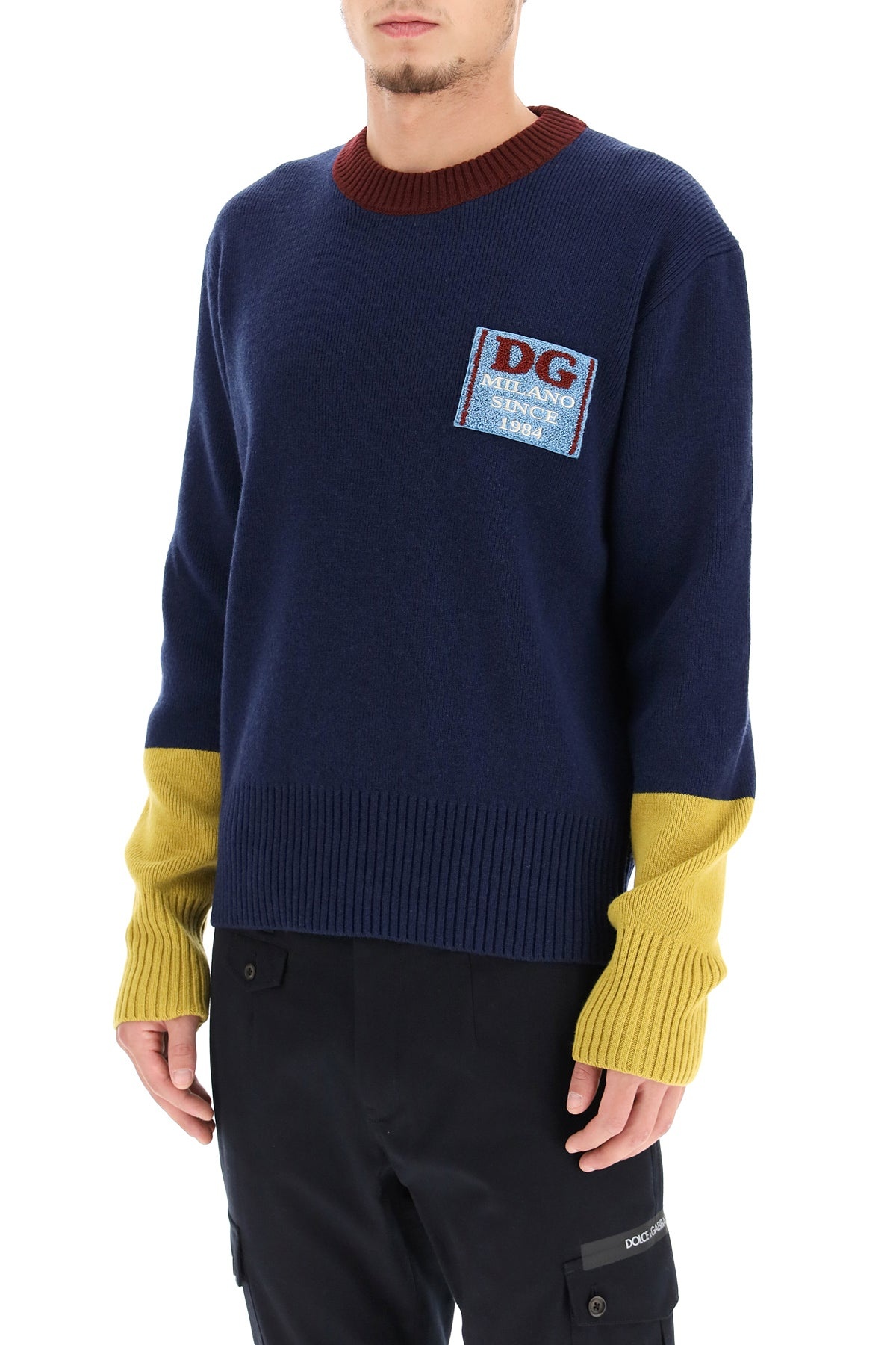 Dolce & Gabbana Wool Sweater With Logo Patch Men - 4