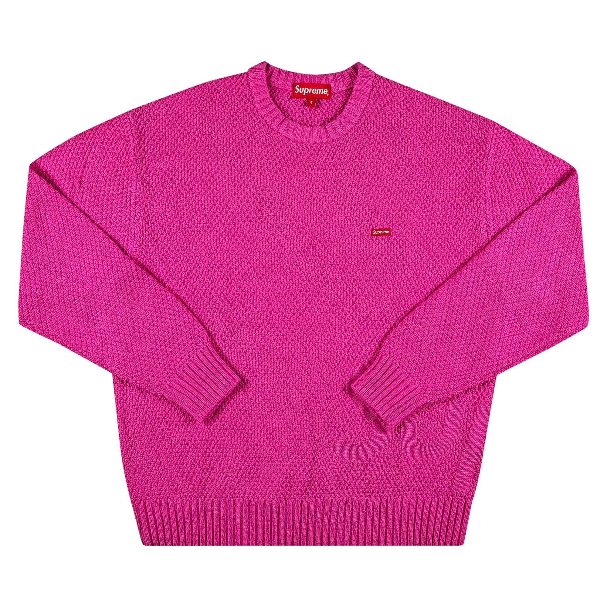 Supreme Textured Small Box Sweater 'Pink' - 1